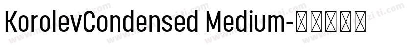 KorolevCondensed Medium字体转换
